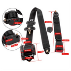 Retractable Adjustable Shoulder Seat Belt Universal 3 Point Safety Belts