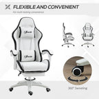 Racing Style Gaming Chair with Reclining Function Footrest, Black