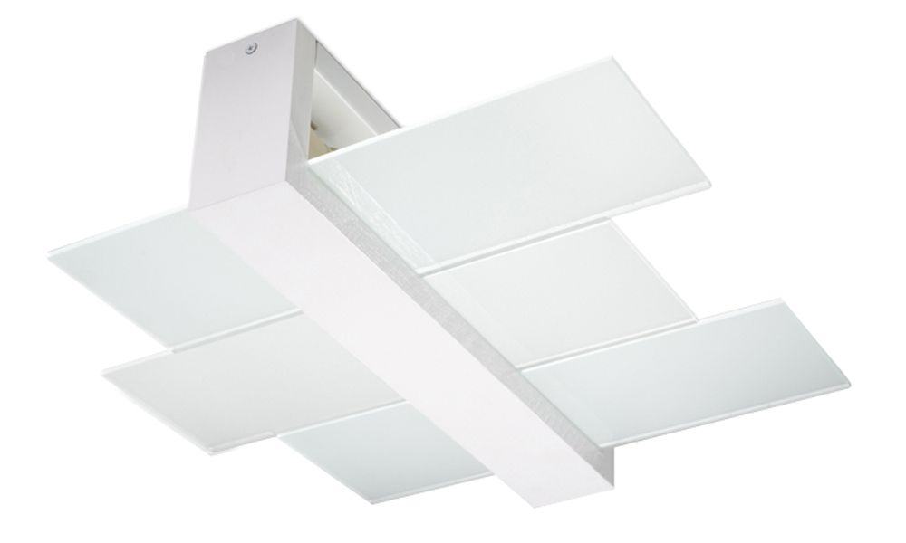 Ceiling Lamp FENIKS 2: White Wood/Glass Modern E27 - Loft Design, Scandinavian & Ultra-Modern