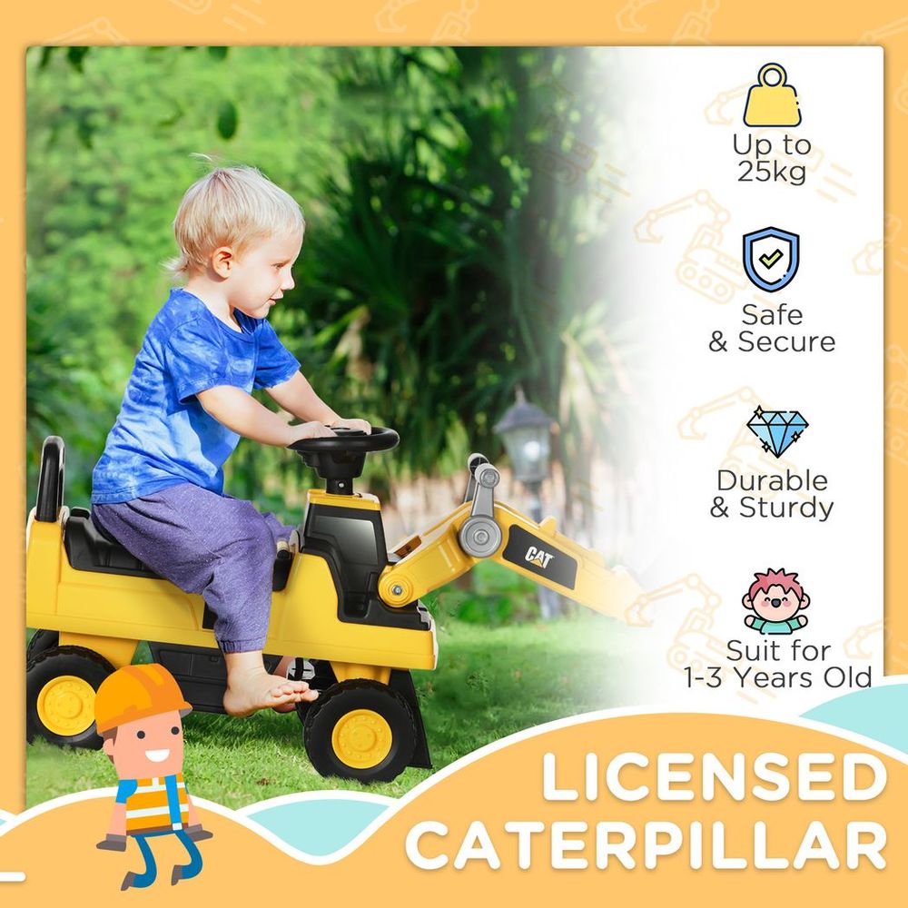 Kids Construction Ride-On Toy with Manual Shovel - Ages 1 to 3