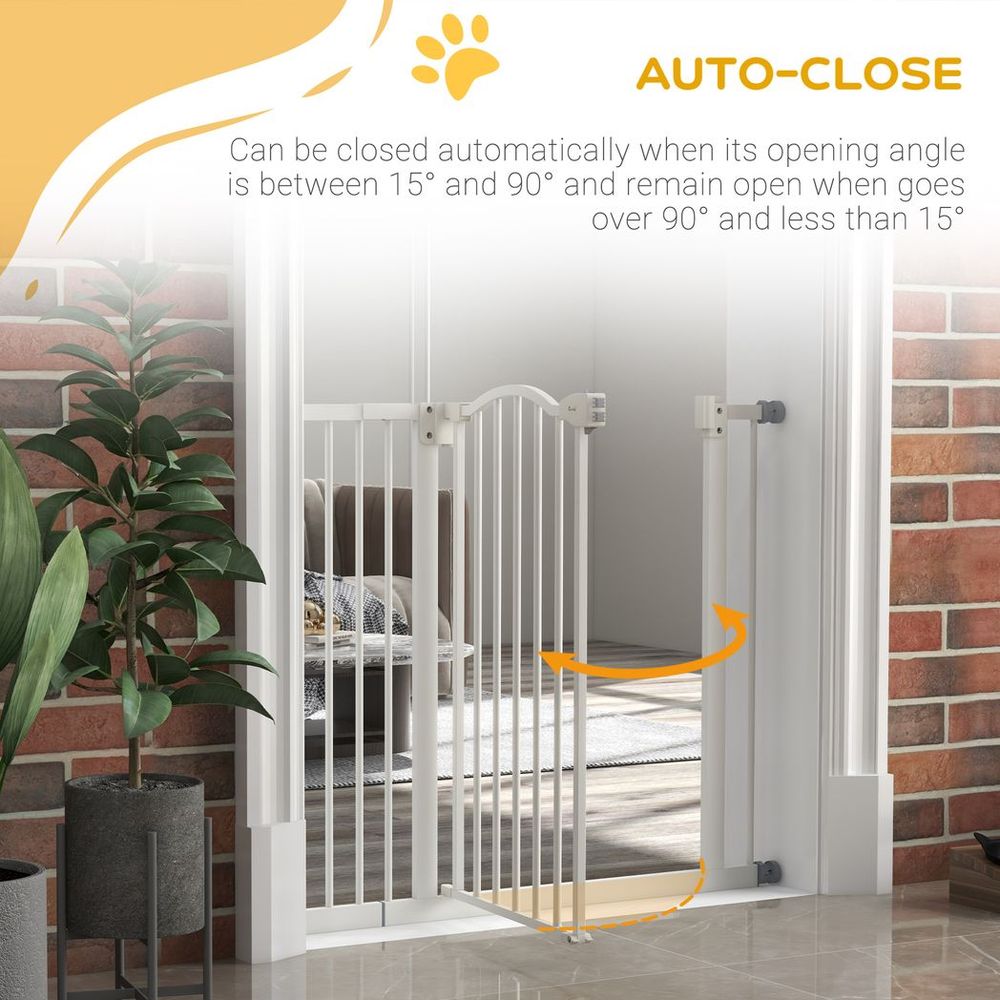 Adjustable Metal Pet Gate - Auto-Close Safety Barrier