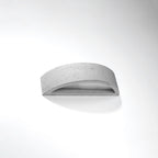 Modern Concrete & Glass Wall Lamp - Atena Design - E27 Bulb