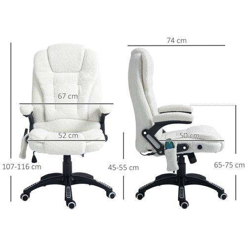Office Chair w/ Heating Massage Points Relaxing Reclining