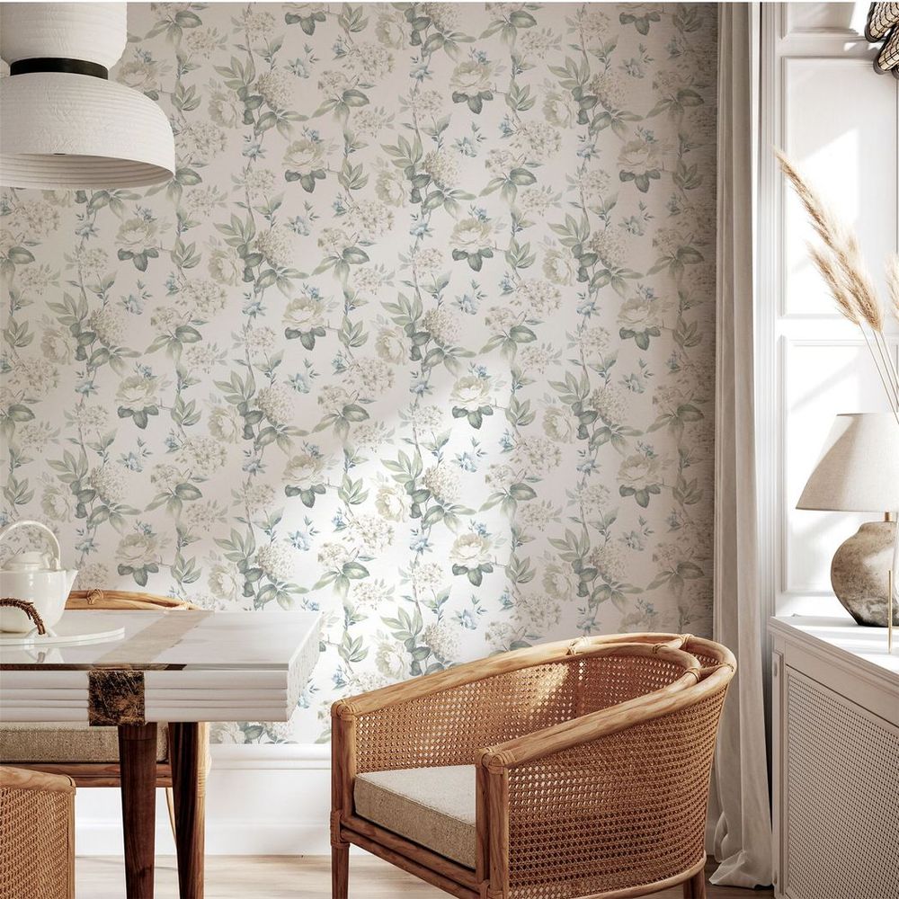 Keeka Floral Blue Cream