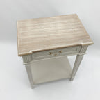 Handcrafted Wooden Side Table - 1 Drawer, 78cm