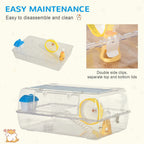 2 Storey Hamster Cage Small Pet Animal Cage Double Layers Running Wheel Drinker Feeding Bowl