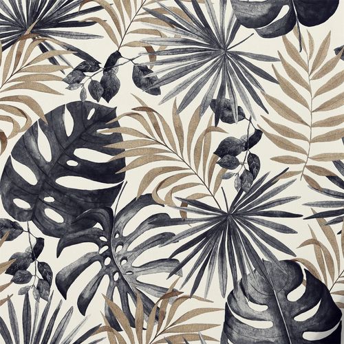 Jungle Wall Black/Gold wallpaper