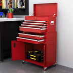 Top Chest and Roller Cabinet Combo Metal Tool Cabinet on Wheels