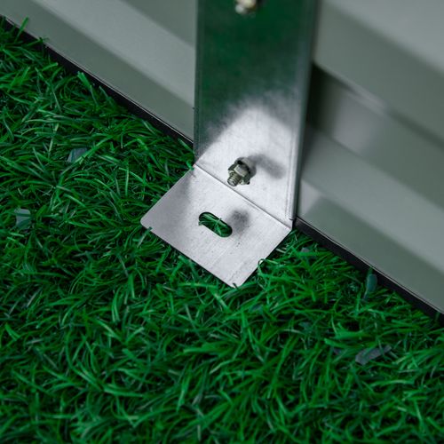 Galvanised Raised Garden Bed Metal Planter Box with Open Bottom, Grey