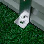 Galvanised Raised Garden Bed Metal Planter Box with Open Bottom, Grey