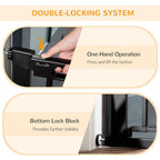 Pressure Fit Safety Gate, Auto Close, 75-103 cm, Black