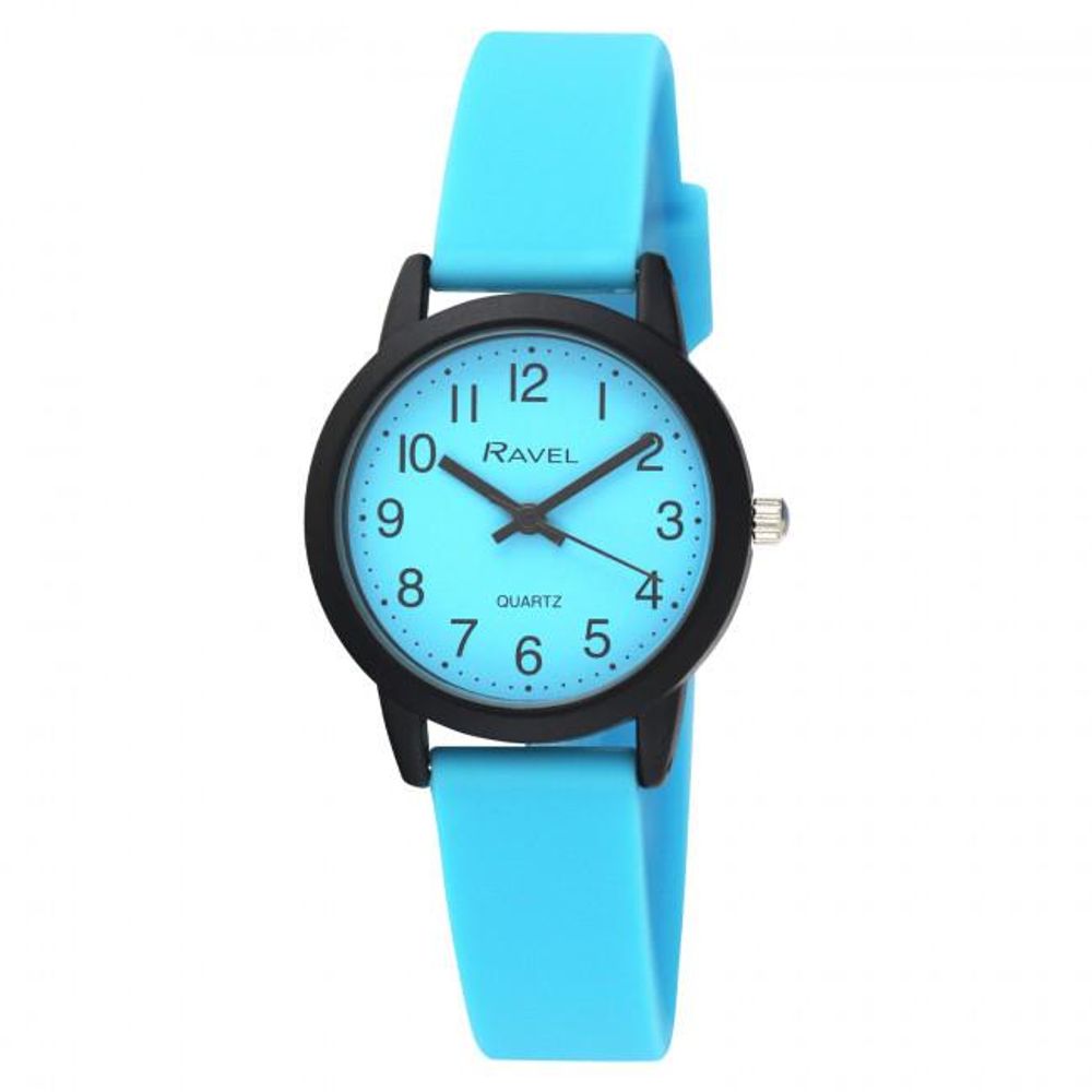 Kids Sports Blue Silicone Watch, Bold Design, Fit