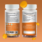 Turmeric & Ginger Gummies - 60 Vegan Pro Gummies - Natural Peach Flavour