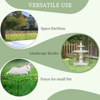 Metal Decorative Garden Fencing: 6PCs 24in x 12ft