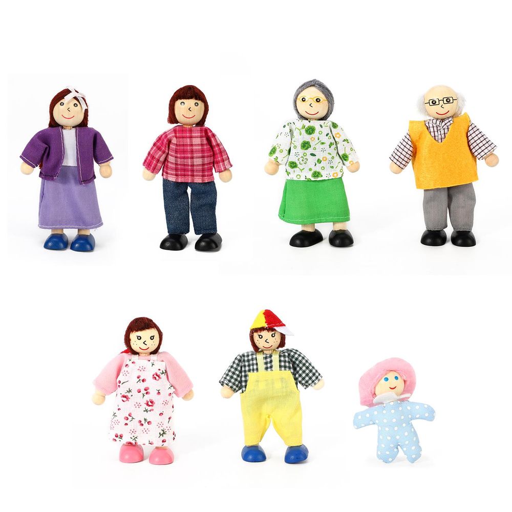 Doll House Figure Set - Happy Family Pretend Play