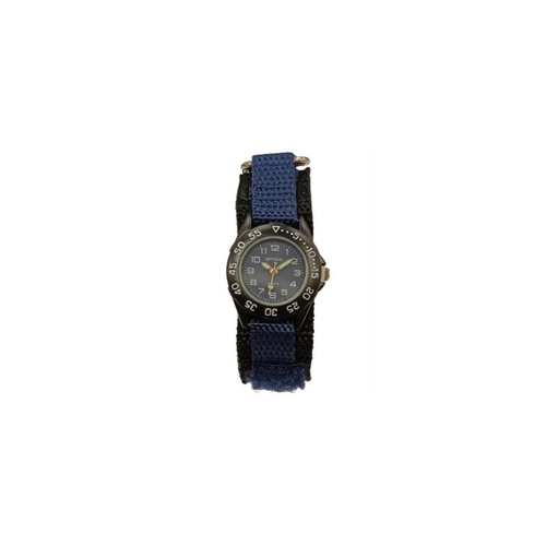 Children Girls & Boys Blue Mini Dial with Velcro Strap Easy Fasten Watch NEEDS RE-BATTERY