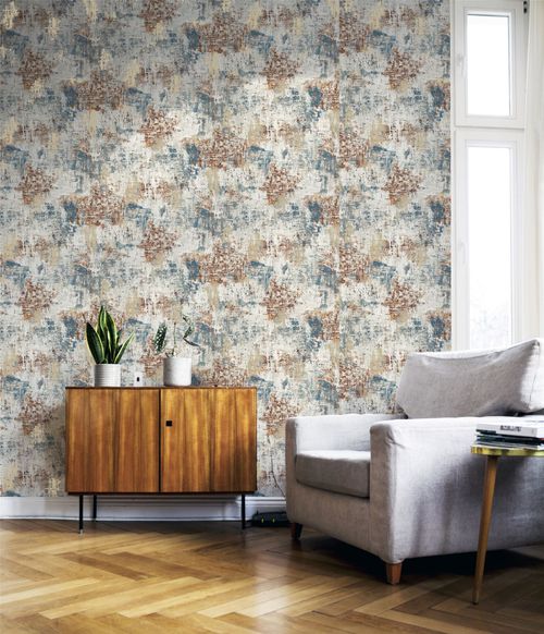 Abstract Texture Copper Navy wallpaper