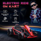 24V Electric Go Kart for Kids with Music, Horn Honking, Slow Start with Regular Detail