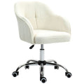 Fluffy Vanity Chair for Desk, with Height Adjustable, Wheels