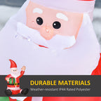 4ft Inflatable Christmas Santa Claus Gift with LED Xmas Holiday Outdoor