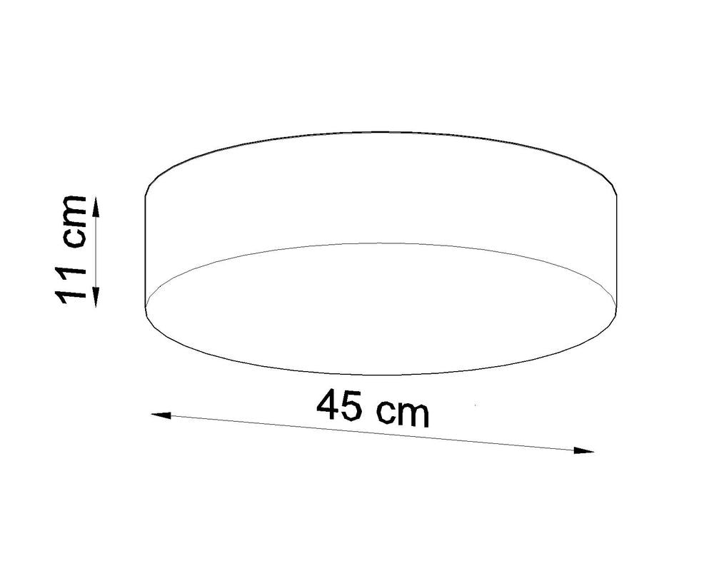 White LED Ceiling Lamp - Arena 45: Loft Design, E27 LED, Construction