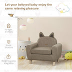 Kids Mini Sofa - Brown Armchair for Bedroom or Playroom - Ages 3-5 - 45kg Max Load