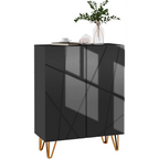 Shoe Storage Cabinet with Soft-Close Hinges and Adjust Shelves