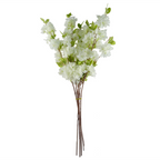 White Artificial Blossom Stems - Pack of 6 - 100cm - Silk Flowers
