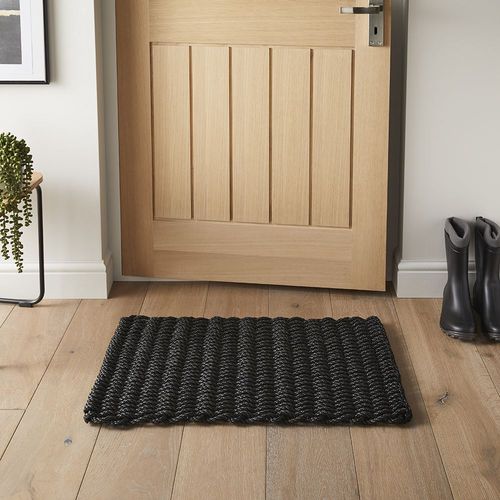 Didsbury Braided Polypropylene 45x75cm Charcoal Doormat