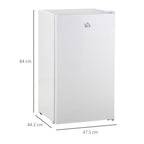 91L Freestanding Under Counter Fridge with Chiller Box Reversible Door White