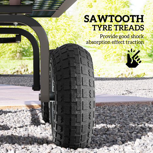 Set of Four 10" Pneumatic Wheels for Barn Carts, Garden Cart Black