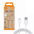 GVC USB to Type C Cable, Fast Charging & Syncing, 3M - White
