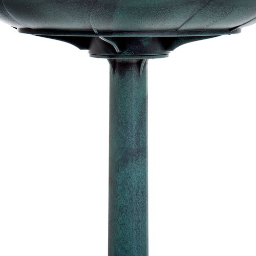 50cm Outdoor Bird Bath Fountain, Decrative Garden Feeder Stand Green