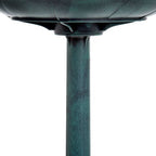 50cm Outdoor Bird Bath Fountain, Decrative Garden Feeder Stand Green