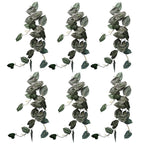 6-Pack Trailing Alocasia Dragon Scale Dark - 120cm Artificial Hanging Plants