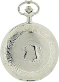 Jakob Strauss Classic Silver Tone & 12 Inch Brass Chain Pocket Watch - NEEDS RE-BATTERY