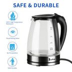 A 220V 2000W 1.8L Electric Glass Kettle UK Plug