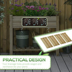 Raised Garden Bed with Legs and Storage Shelf, Elevated Wooden Planter Box