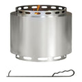 48.5cm Smokeless Wood Burning Firepit Stainless Steel Fire Pit, Silver