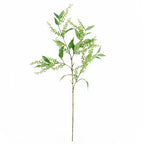 80cm Artificial Red Lily Arrangement Silver Glass Vase