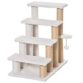 Pet Stair with 4-step Climb Ladder, Scratching Posts