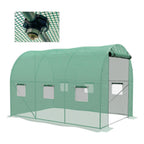 Polytunnel Green House with Sprinkler System, Wide Door 298L x 200W x 197Hcm