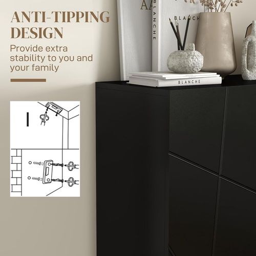 Shoe Storage Cabinet with Soft-Close Hinges and Adjust Shelves