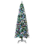 6 Ft Christmas tree with multicoloured lights - Artificial - Green