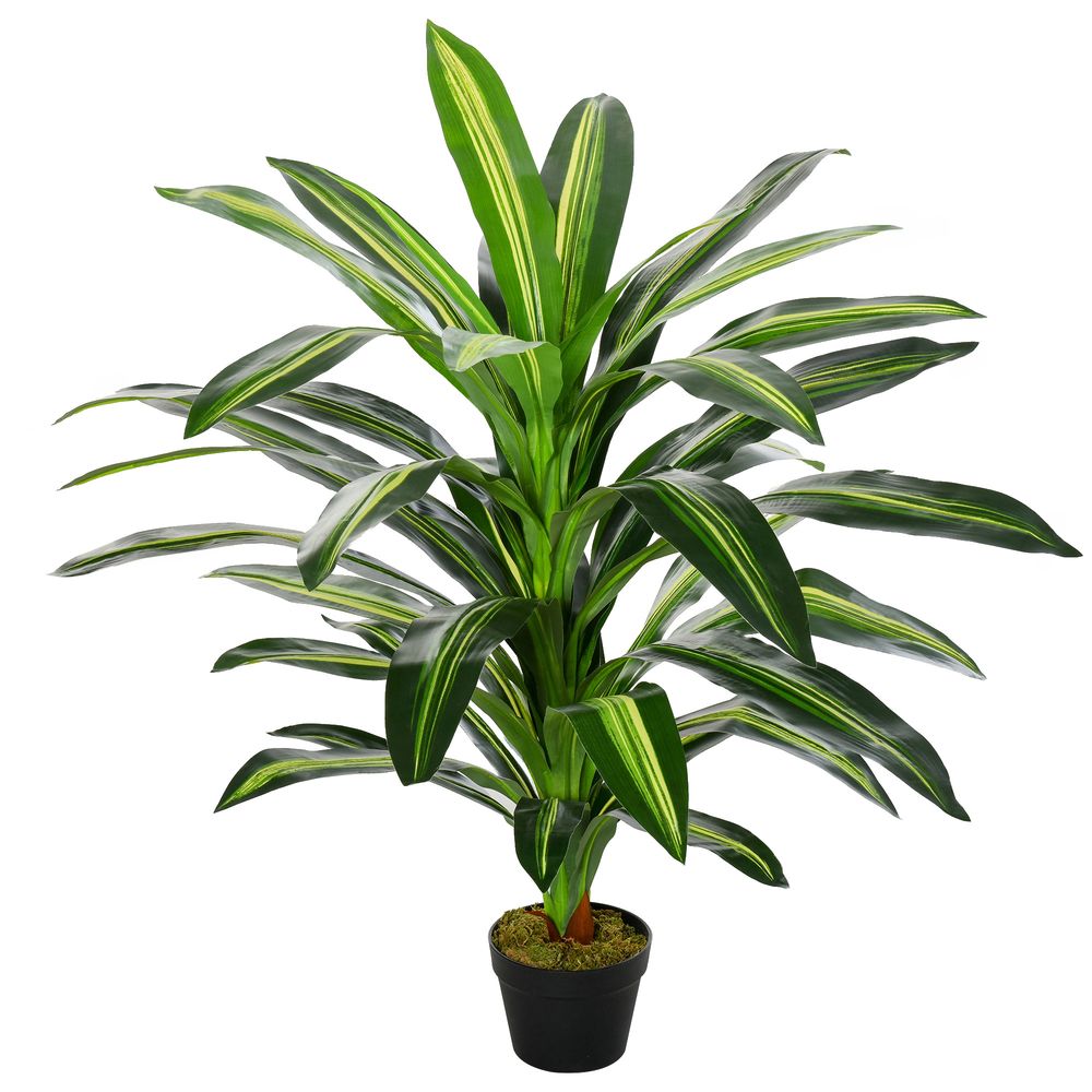 110cm/3.6FT Artificial Dracaena Tree Decorative Plant 40 Leaves