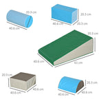5 Piece Climb and Crawl Activity Play Set Soft Foam Blocks for Baby Toddler Preschooler Indoor Play Equipment Learning Toys Multicolor