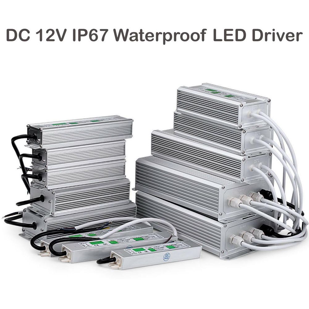 Waterproof LED Driver Power Supply Transformer AC240V-DC12V Power Converter