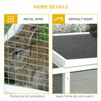 Rabbit Hutch Guinea Pig Hutch Wooden Small Animal Cage Rabbit Run Duck House with Openable Roof for Indoor Outdoor 115 x 66 x 47.5 cm