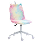 Fluffy Unicorn Office Chair: Swivel Wheel, Cute Desk Chair, Rainbow; Comfortable, Fun Design