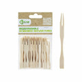 50-Pack Eco-Friendly Bamboo Skewer Forks - Ideal for BBQs, Parties, and More